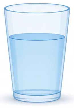 गिलास में पानी